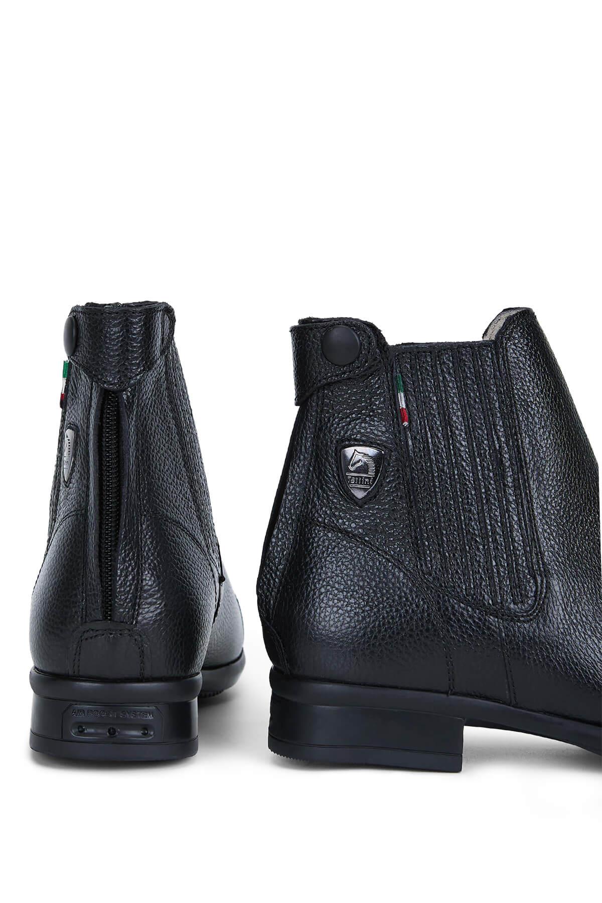 Tattini Unisex Hakiki Deri Siyah Binici Botu