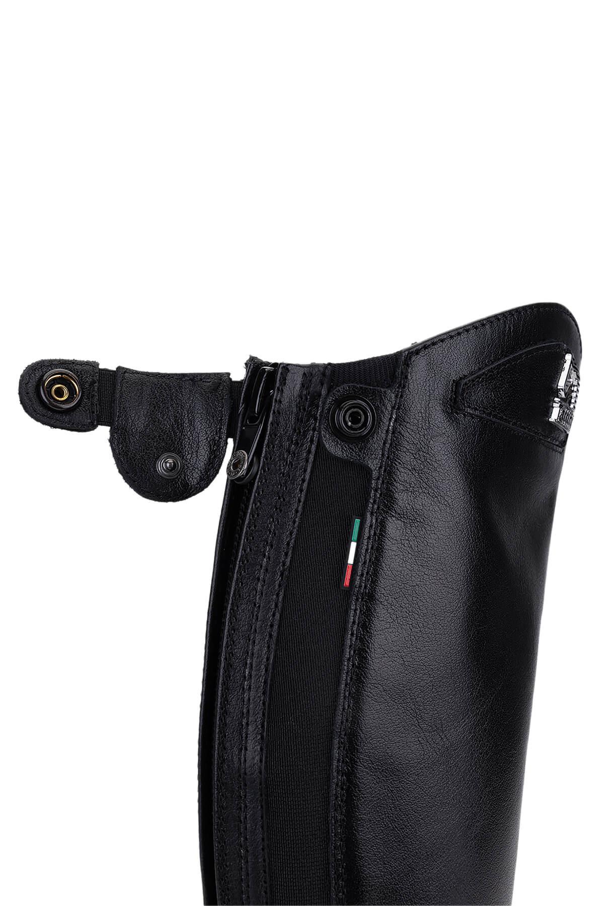 Tattini Unisex Hakiki Deri Siyah (Medium) Binici Cizmesi Çizme