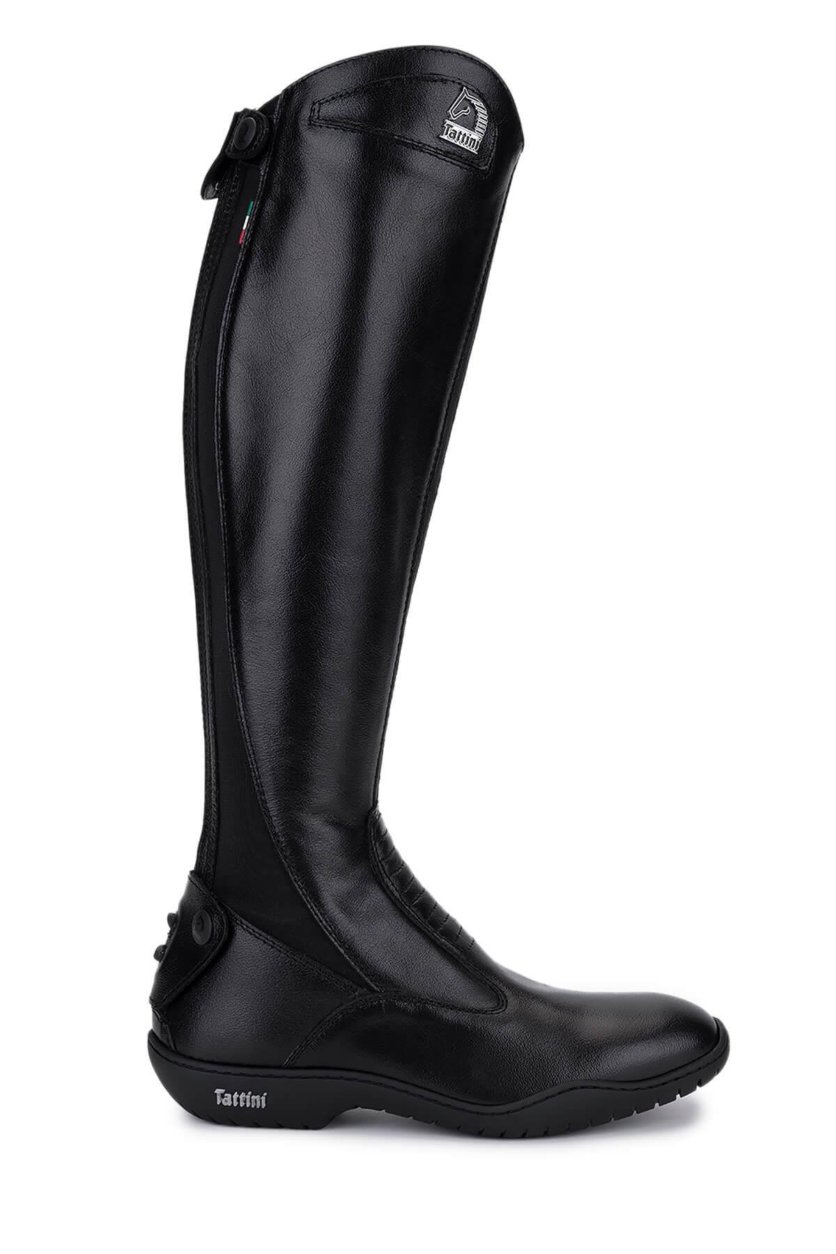 Tattini Unisex Hakiki Deri Siyah (Medium) Binici Cizmesi Çizme