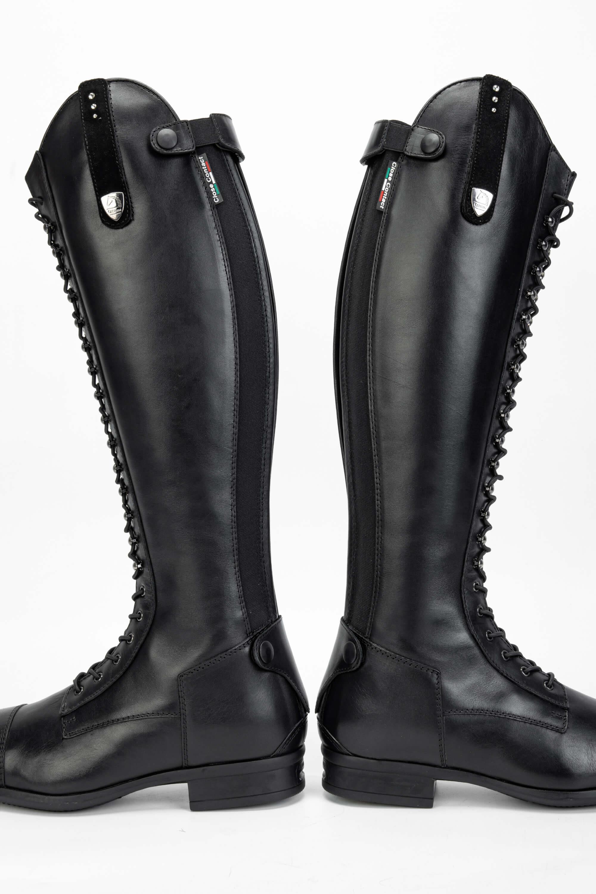 Tattini Unisex Hakiki Deri Siyah M/L Binici Cizmesi Çizme