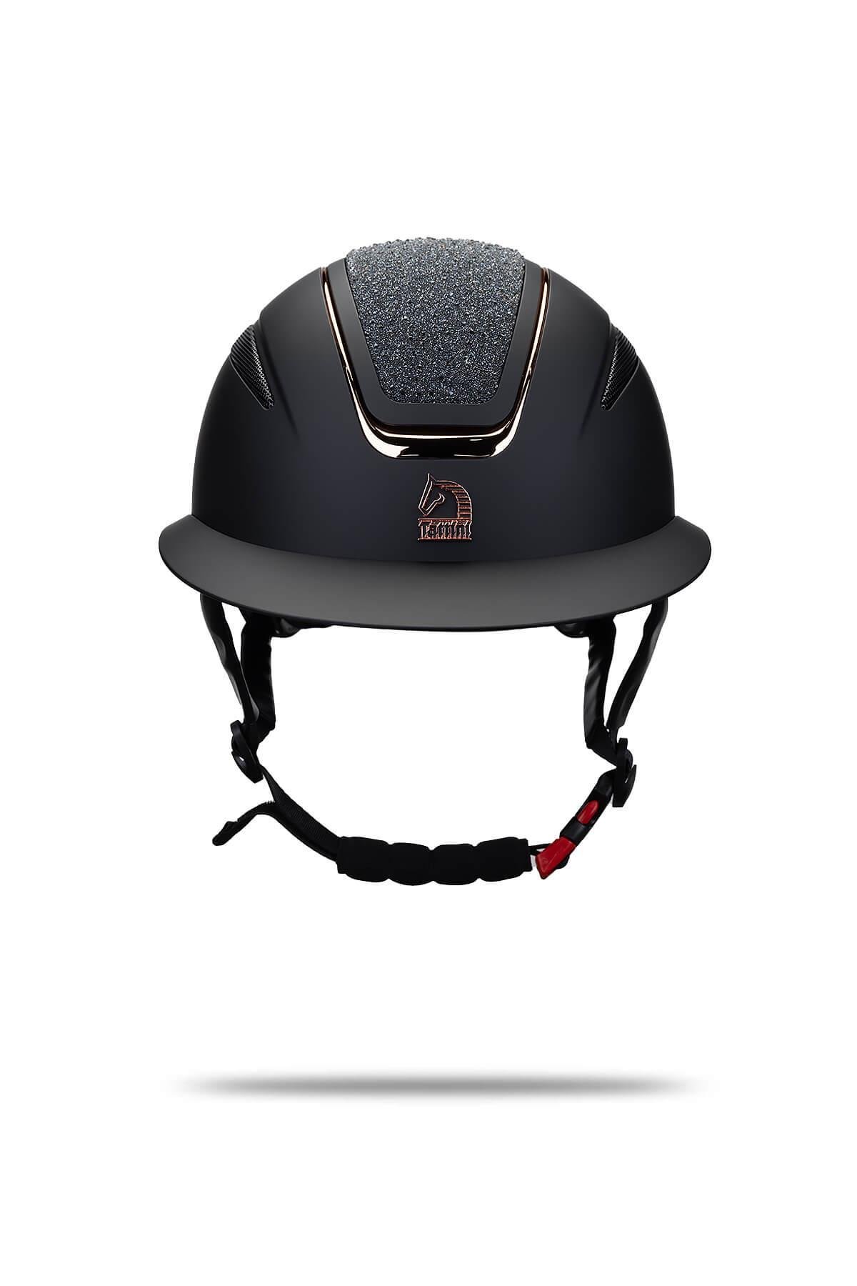 Tattini Unisex Siyah Binici Kaskı Şapka