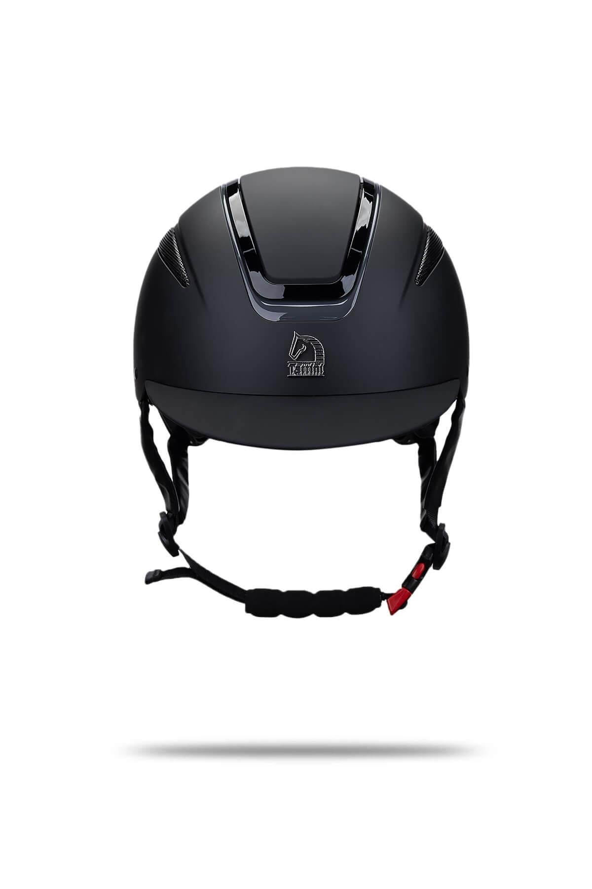 Tattini Unisex Siyah Binici Kaskı Şapka