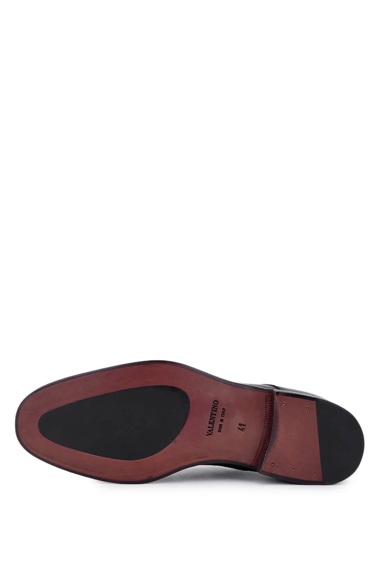 VALENTINO Erkek Hakiki Deri Siyah Klasik Ayakkabı