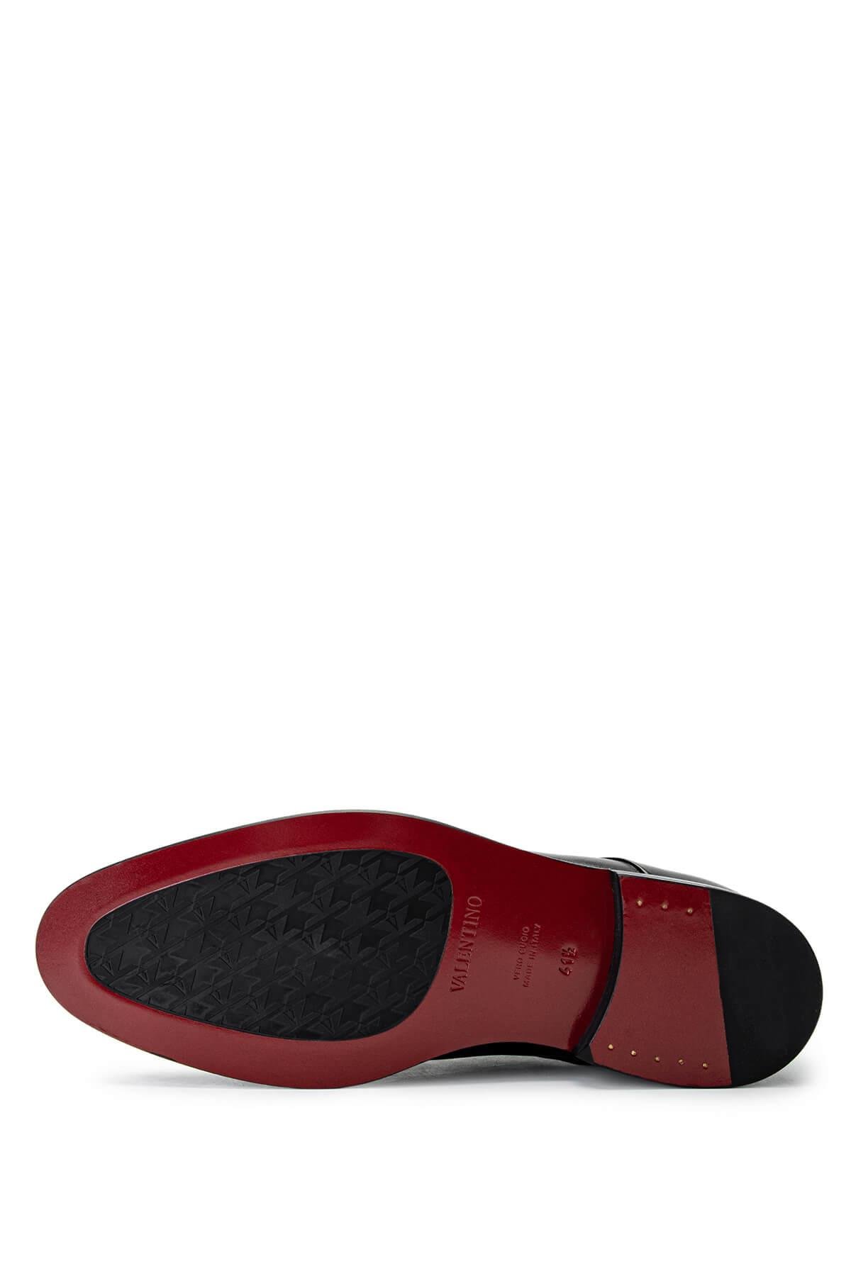 VALENTINO Erkek Hakiki Deri Siyah Klasik Ayakkabı