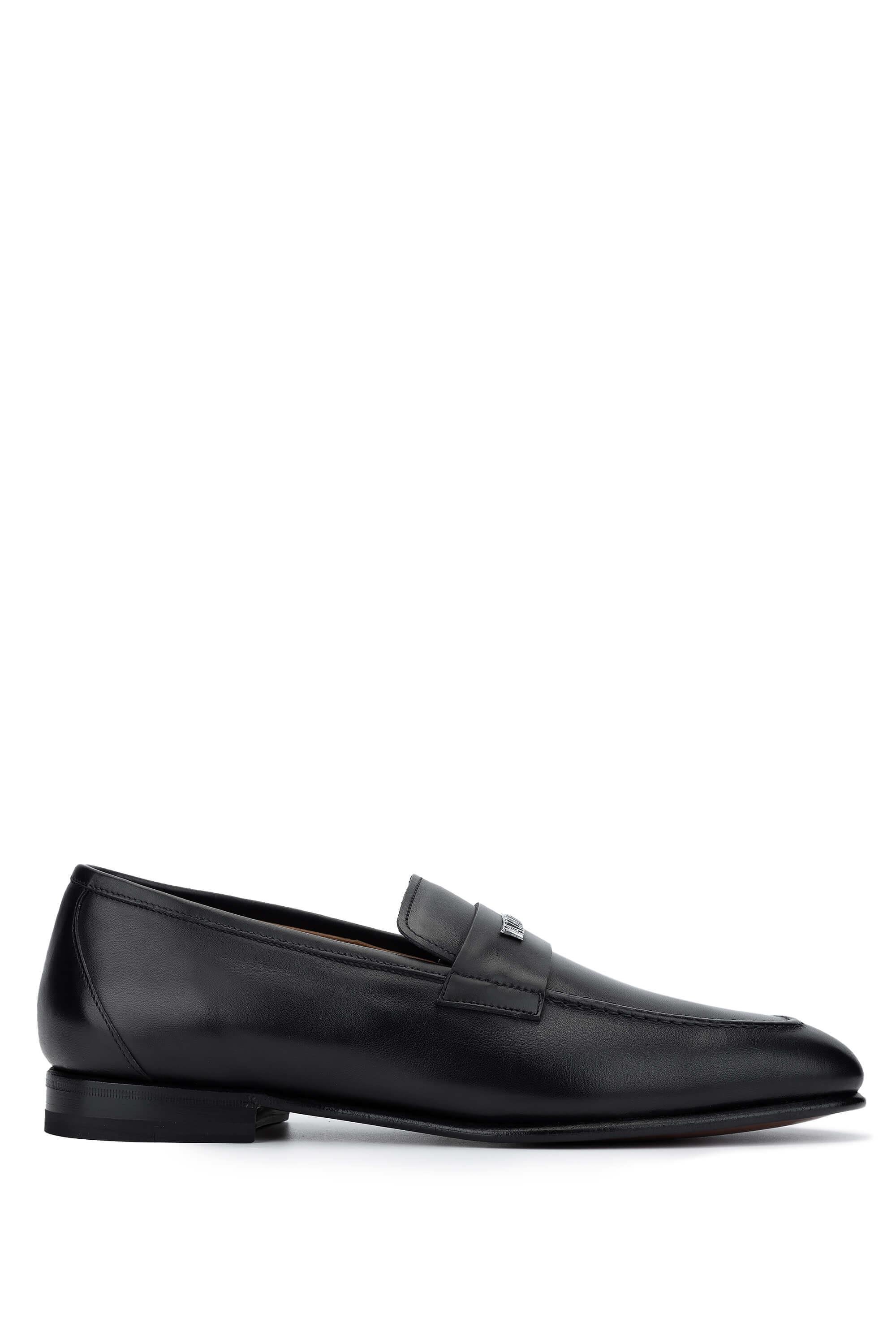VALENTINO Erkek Hakiki Deri Siyah Loafer Ayakkabı