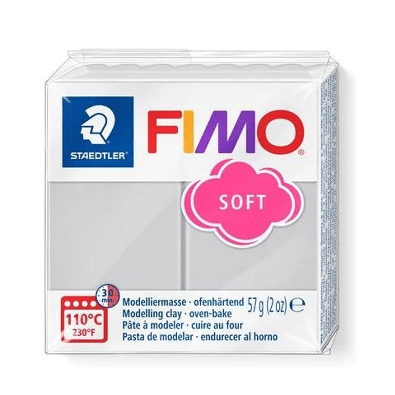 STAEDTLER802080 MODELLEME KİLİ FİMO SOFT YUNUS GRİ4006608809874
