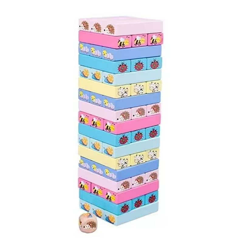 MarkasızAHŞAP RENKLİ 51 PARÇA JENGA8697197093506