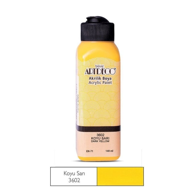 ARTDECOARTDECO AKRİLİK BOYA 140ML KOYU SARI 070R-3602292237-002
