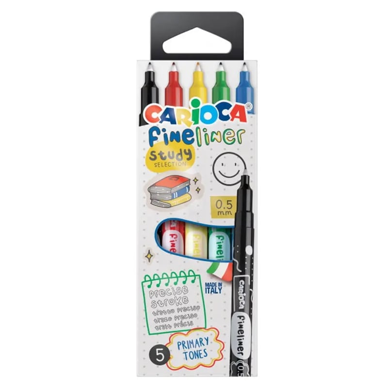 CARİOCACarioca Fineliner İnce Uçlu Keçeli Kalem 5 Renk StudyKRDNZ.44102