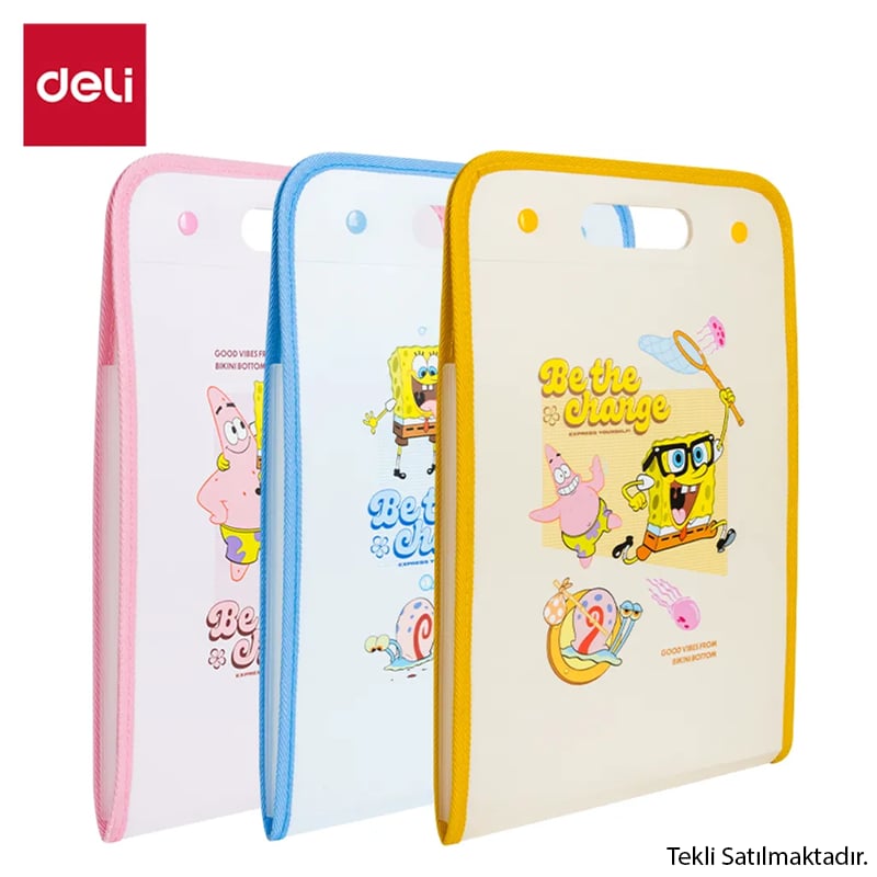 DELİDELİ SÜNGER BOB A4 7 BÖLMELİ GENİŞLEYEN DOSYA EF61151015050