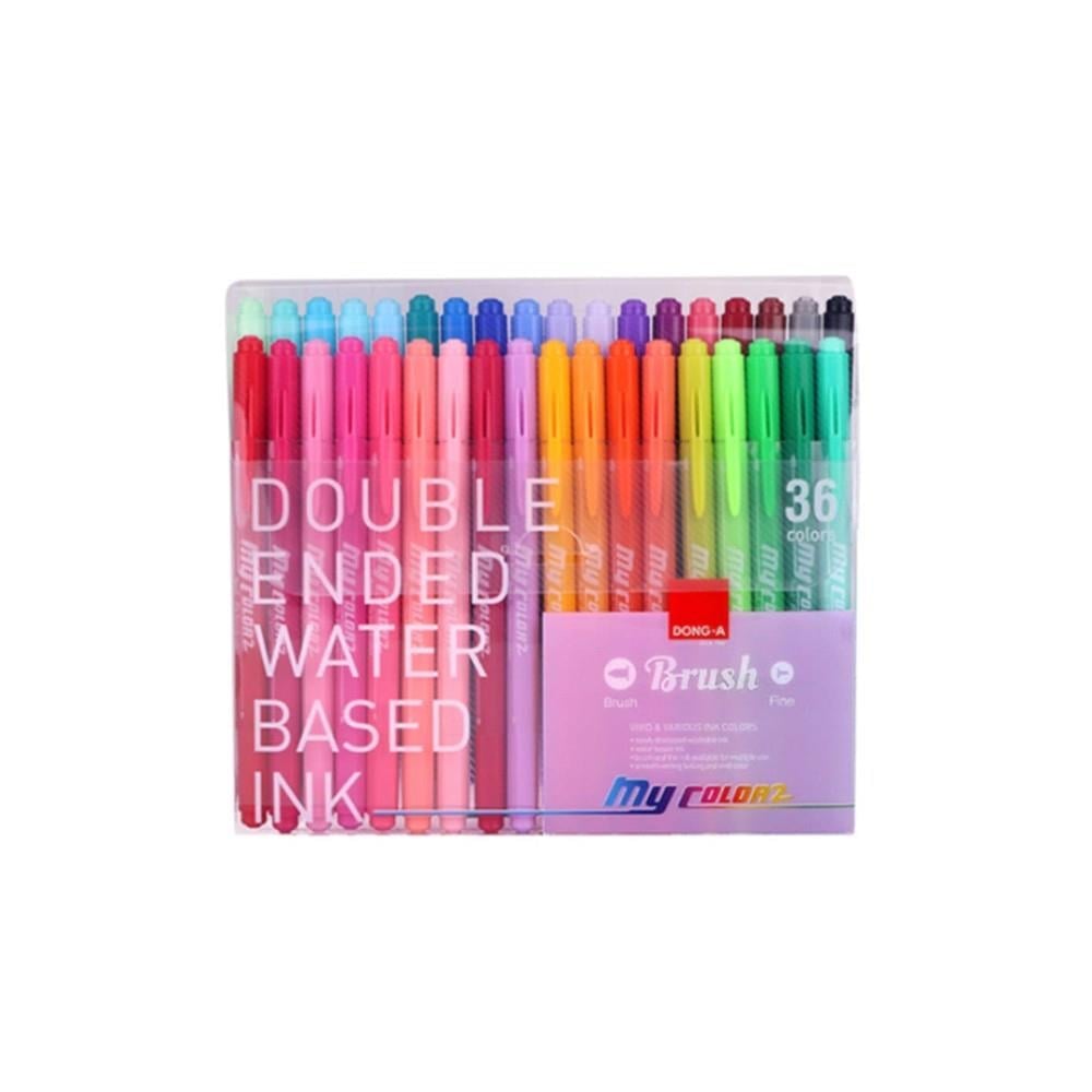 Dong-A My Color Çift Taraflı Fırça Uçlu Keçeli Kalem 36 Renk