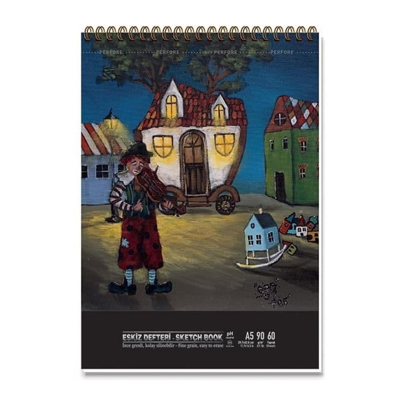 KESKİNCOLOREzo Sunal A5 60 Yp. Sert Kapak Spiralli Eskiz Defter510002-30