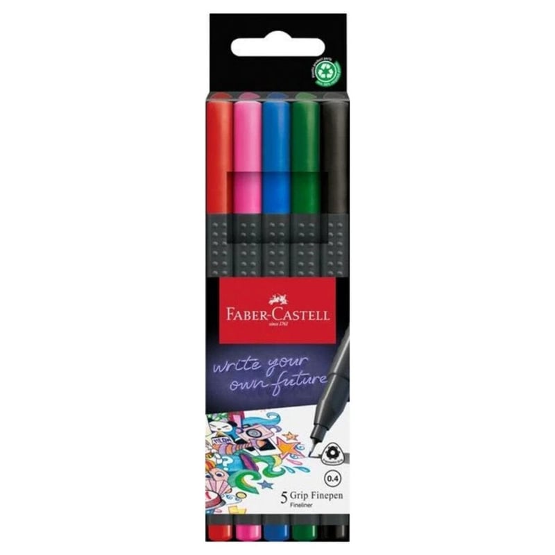 FABER-CASTELLFABER-CASTELL GRİP FİNEPEN 5 Lİ KUTU KARIŞIK RENK4005401516040