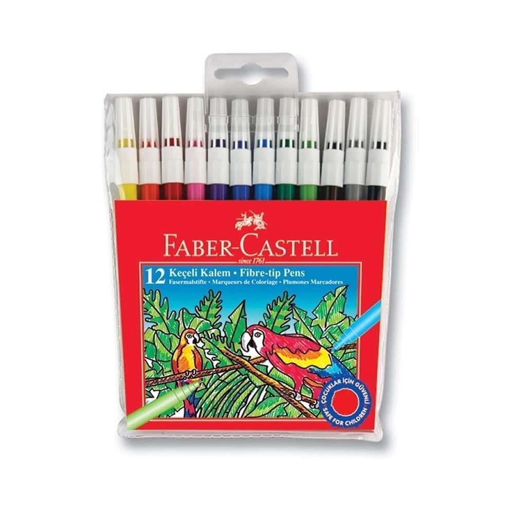 Faber-Castell Keçeli Kalem Yıkanabilir 12 Renk
