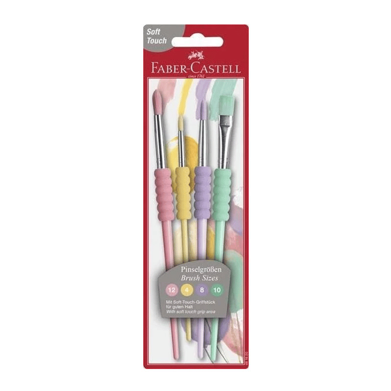 FABER-CASTELLFABER-CASTELL PASTEL RENK Soft Touch Fırça Seti 4lü 4816004005404816208