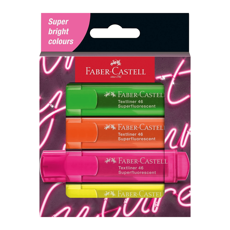 FABER-CASTELLFaber-Castell Textliner 46 Şeffaf G GenZ 4 lü Paket4005402546008 