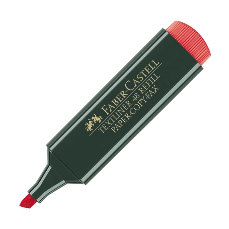 FABER-CASTELLFABER-CASTELL TEXTLİNER 48 FOSFORLU KIRMIZI KALEM 154821256-005