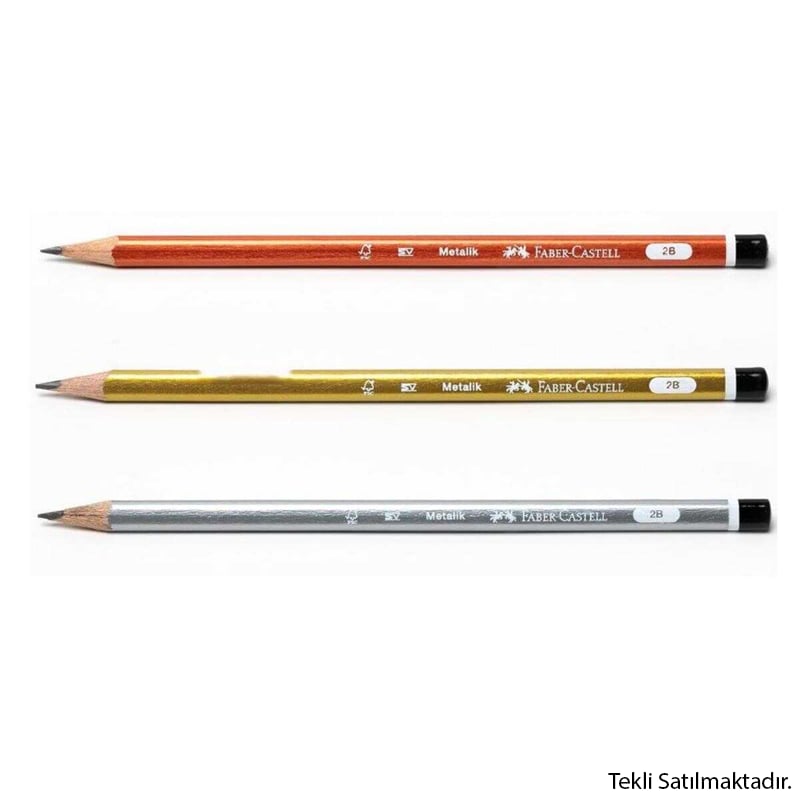 FABER-CASTELLFABER METALİK MERCANLI KURŞUN KALEM ÜÇGEN 2B 3216028681241188577