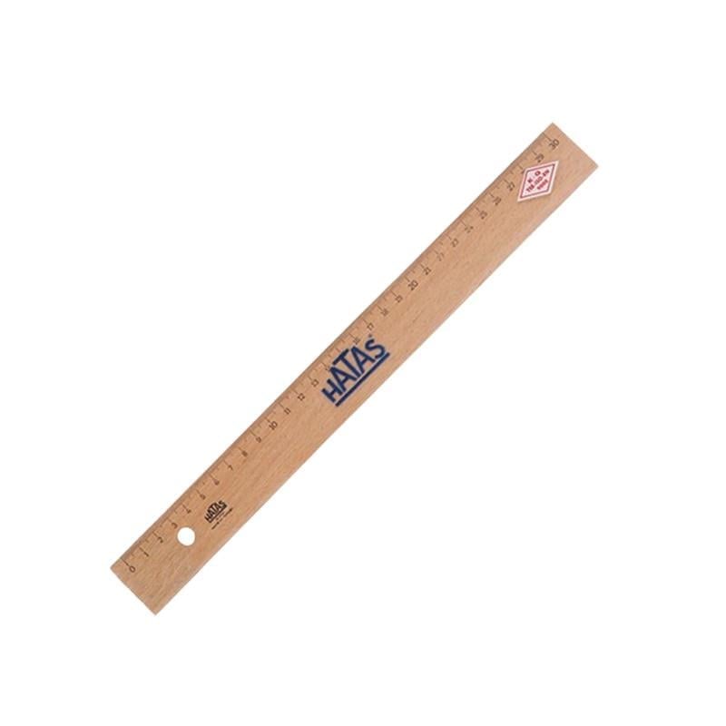 Hatas 0035 Tahta Cetvel 30cm Takviyesiz