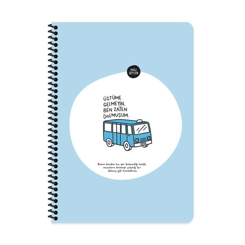 KESKİNCOLORHisli Şeyler  Spiralli Stickerli Çizgili A4 Defter 5005018693043144156