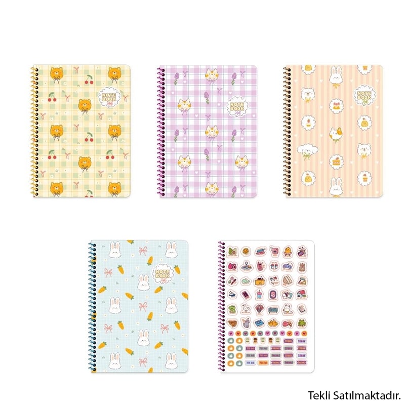 KESKİNCOLORKeskin 16,5*22,5 80 Yp.Kar.Karton Kp.Spr.Kawaii Defter386942-99