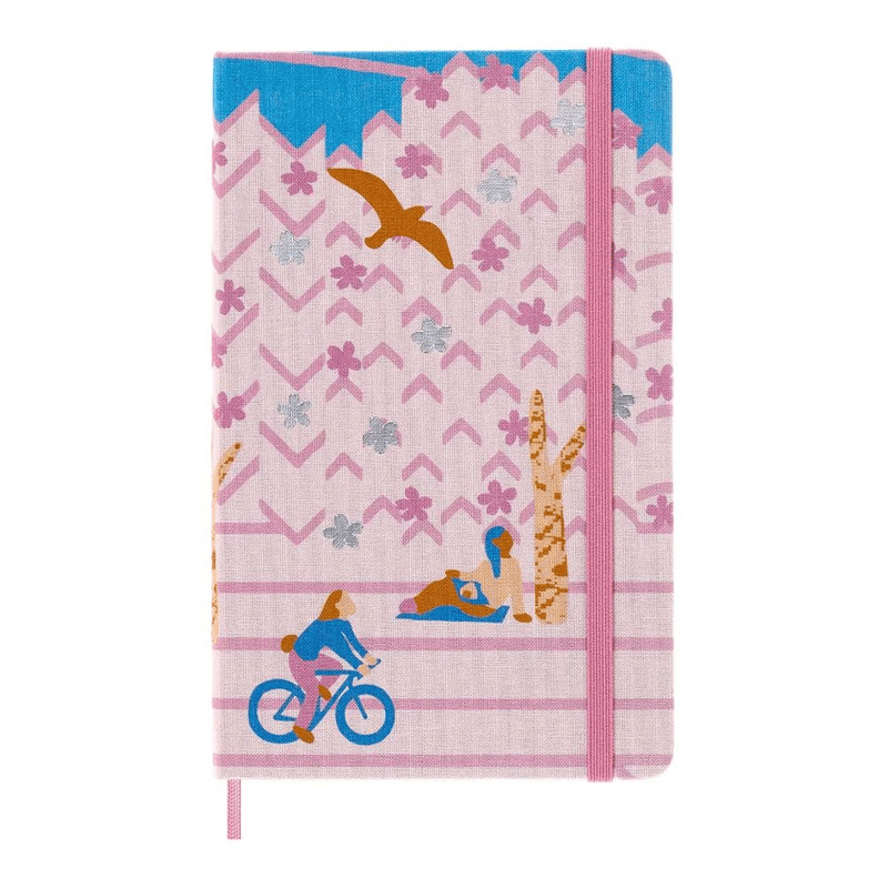 MOLESKINEMoleskine Not Defteri Sakura Not Defteri 13 x 21 cm, Koyu Pembe Bisiklet Motifi8056598851434