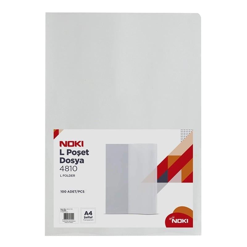 NOKI 4810 L POŞET DOSYA A4 ŞEFFAF 100LÜ KARIŞIK