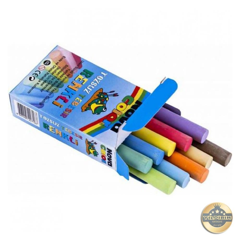 Nova Color Tozsuz Tebeşir Renkli 10Lu