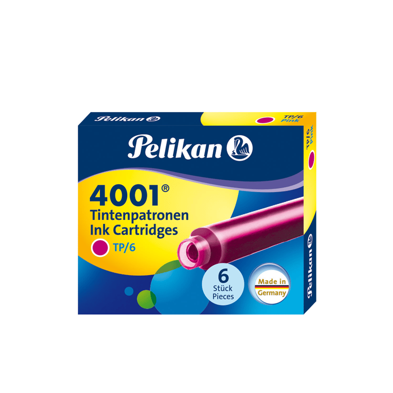 PELİKAN KALEMPELİKAN 4001 KARTUŞ MÜREKKEP PEMBEİ 6'LI  (PİNK )Y00044328