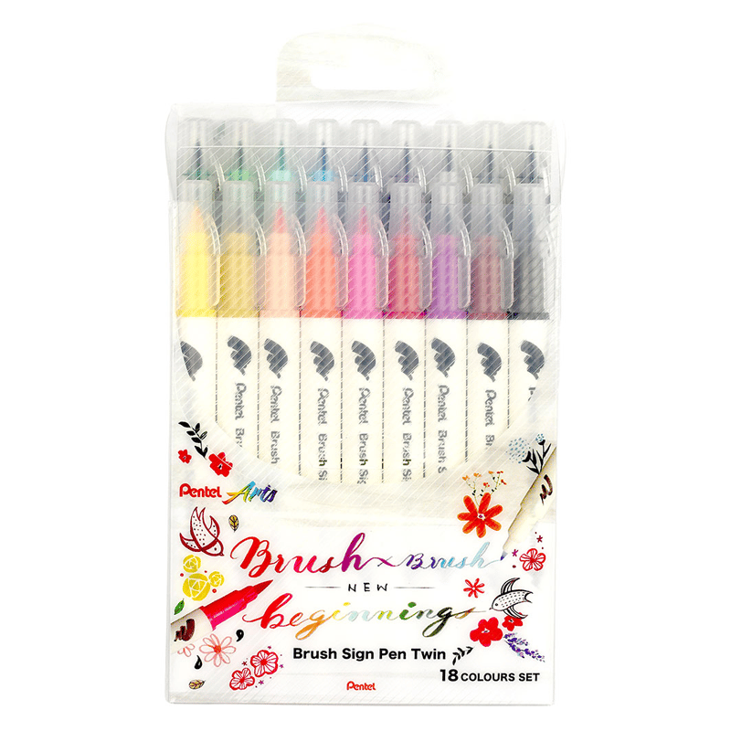 PENTELPentel Brush Sing Pen Twin Çift Taraflı Fırça Uçlu KalemTURSAN SESW30C18