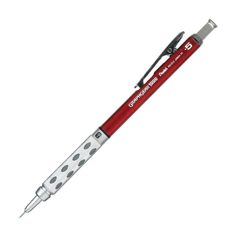 PENTELPentel Graphgear 1000 0.5mm Mekanik Kurşun KALEM KIRMIZI PG1015C-BX210327-002