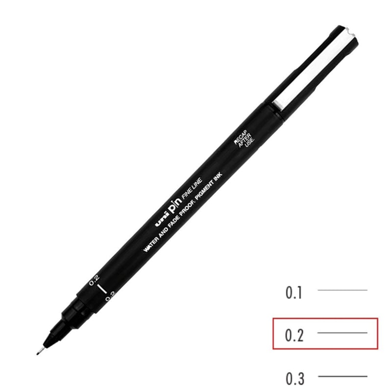 UNİBALLUNİ PİN 0.2mm AKRİLİK UÇLU ÇİZİM KALEMİ98610-003