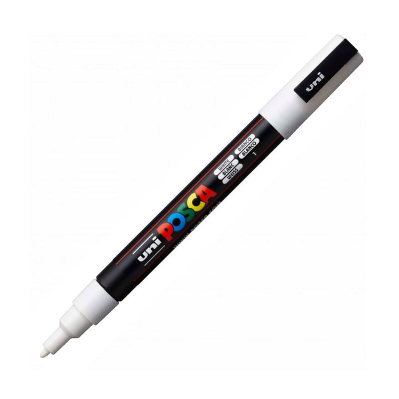 MarkasızUni Posca Markör KALEM 0.9 - 1.3 mm BEYAZ PC-3M280626-001