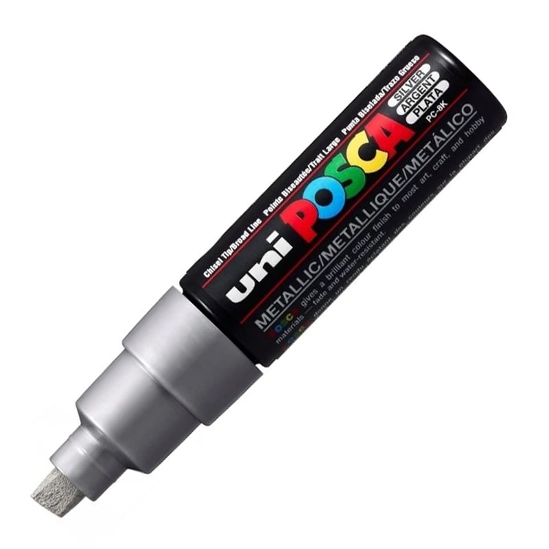 UNİ POSCAUni Posca Markör Kalem 8.0 mm Gümüş MetalikY0018810