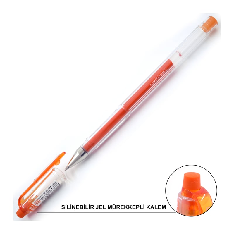 UNİBALLUNİ UM-101 SİLİNEN ERASABLE JEL KALEM ORANGE 0.5mm7206
