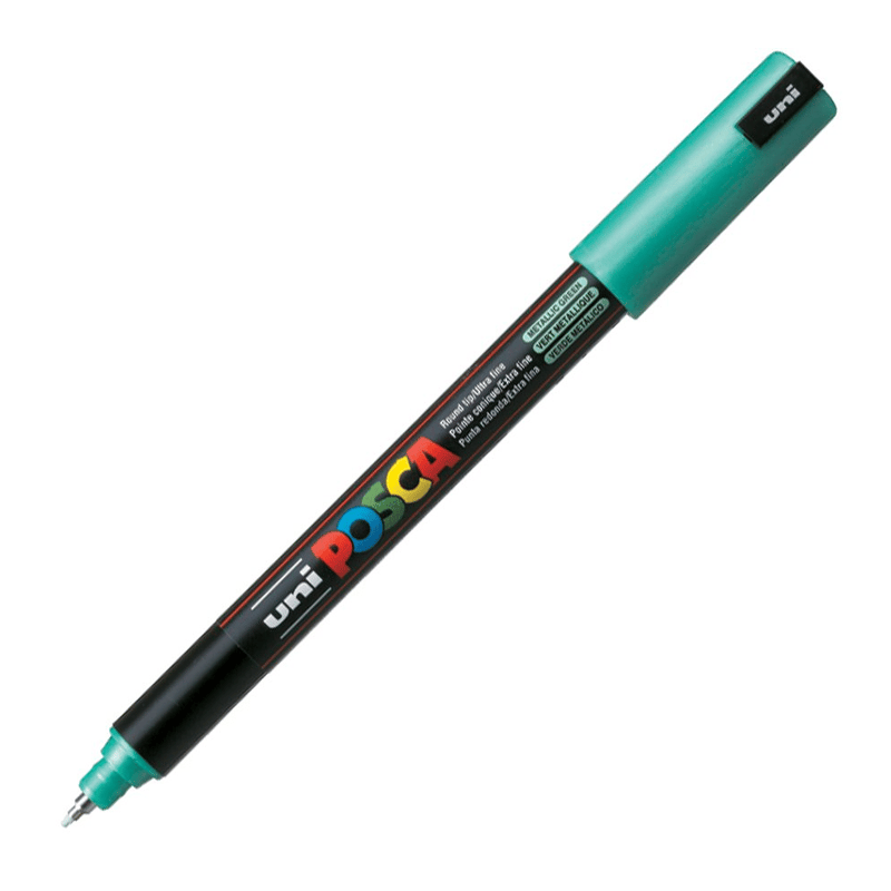 UNİBALLUNİBALL PC-1MR POSCA 0.7mm SU BAZLI POSTER MARKÖRÜ METALİK YEŞİL287883-011