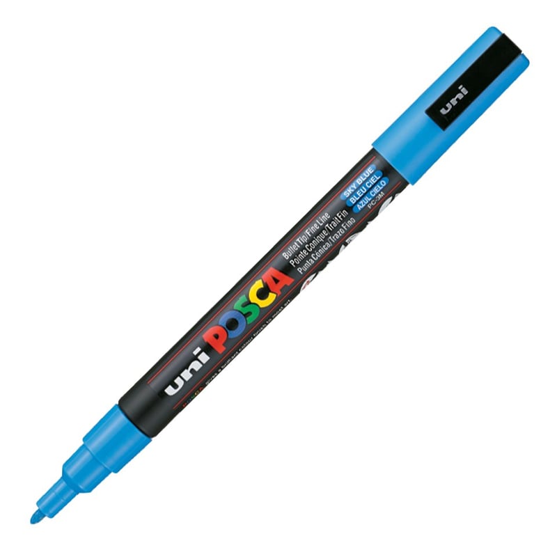UNİBALLUNİBALL PC-3M POSCA 0.9-1.3mm SU BAZLI POSTER MARKÖR GÖK MAVİY00050757