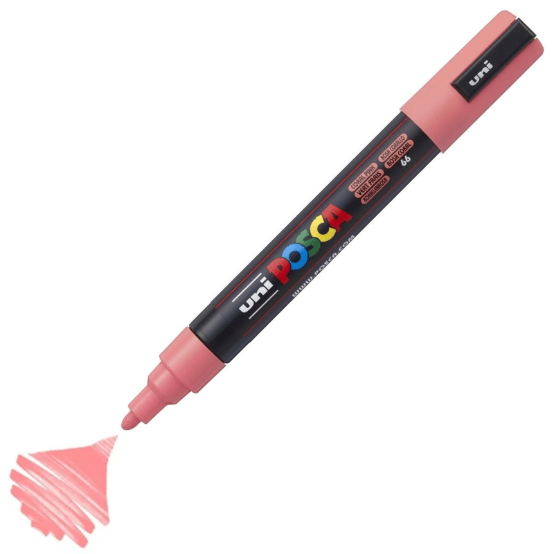 UNİBALLUNİBALL PC-5M POSCA 1.8-2.5mm  SU BAZLI POSTER MARKÖR CORAL PINK4902778198025