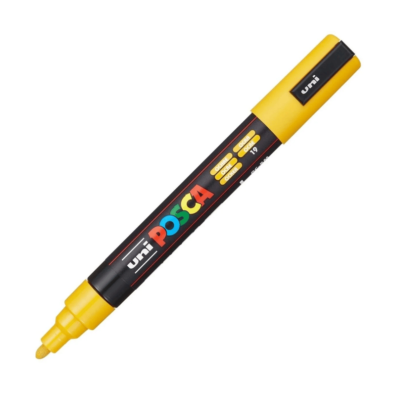 UNİBALLUNİBALL PC-5M POSCA 1.8-2.5mm METALİK SU BAZLI POSTER MARKÖR OKRA4902778262580