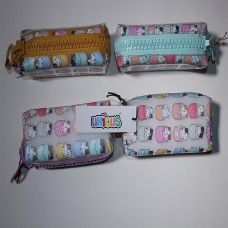 UNİCUSUNİCUS - UNCS-1187 BIG ZIP CEPTE KEDİ SİLİKON KALEM KUTU 24 LÜ6961812202560