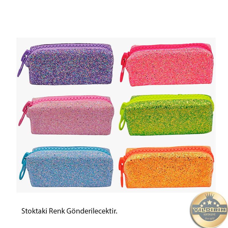 Unicus Unicus-UNCS-955 BiG ZiP Swarovski Taşlı Pastel-Neon Kalem Kutusu6960806202333