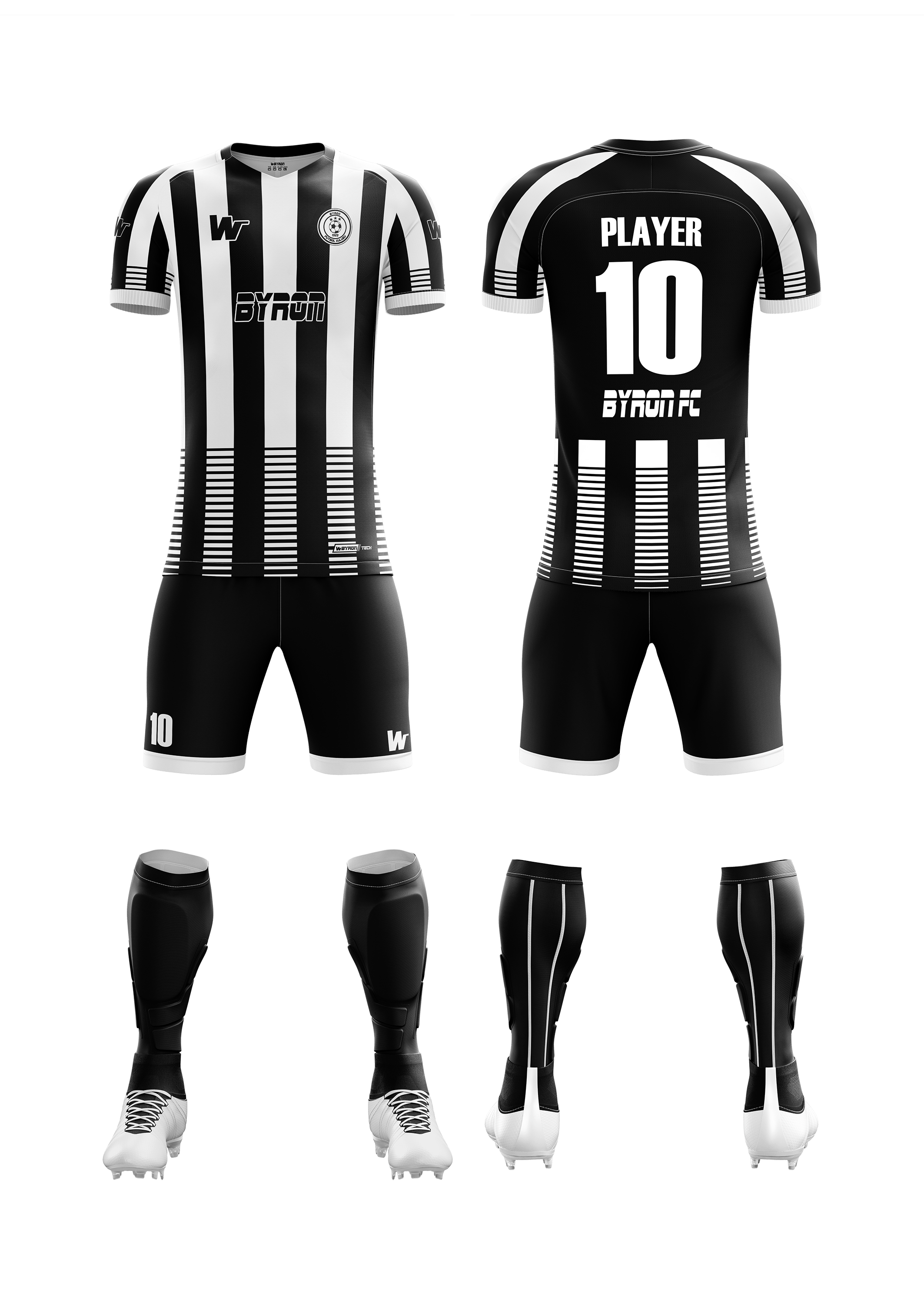 Futbol Forma Takım Model 001 0100-01-Siyah Beyaz