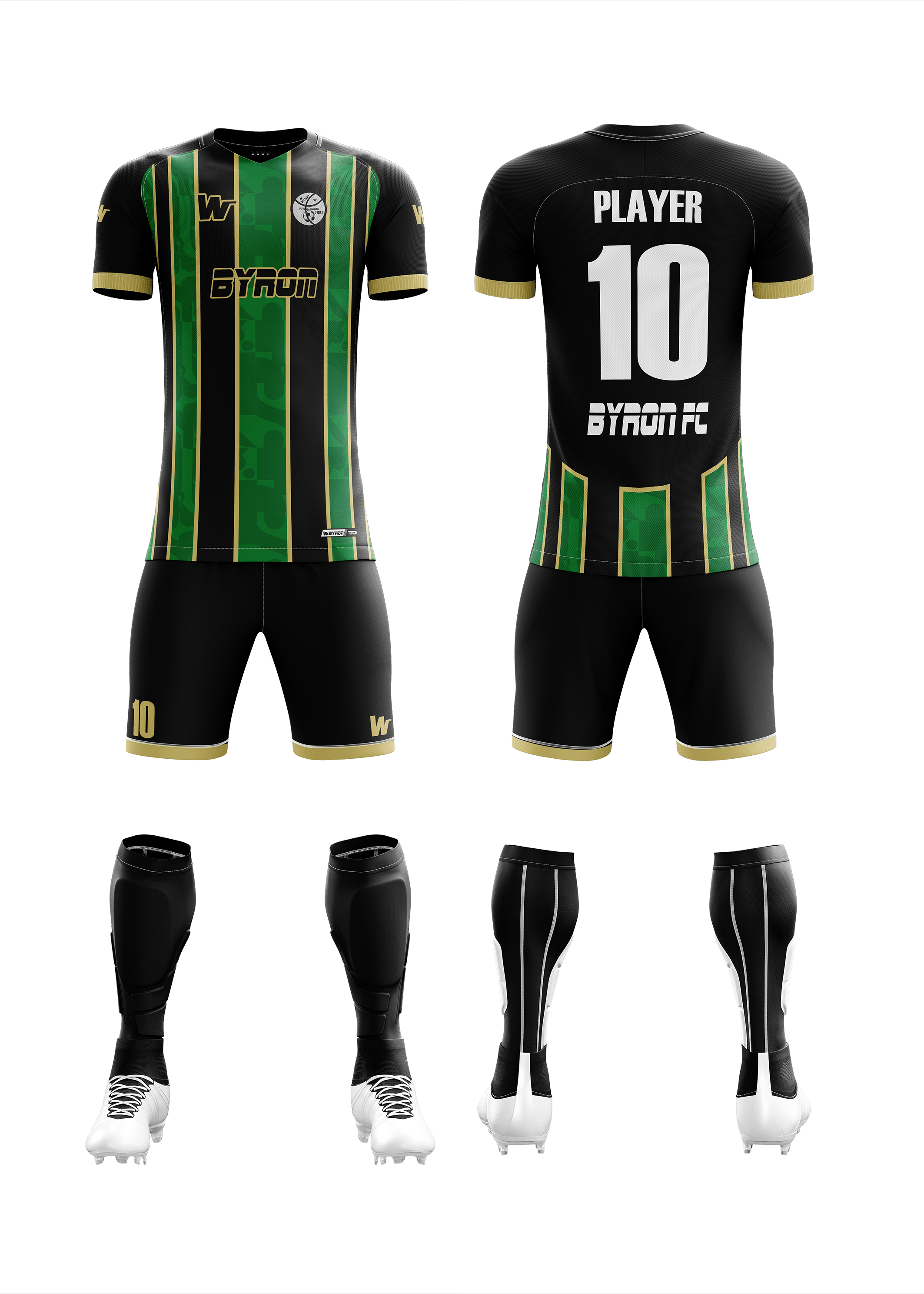 Futbol Forma Takım Model 0012 010806-01 Siyah Gold Yeşil