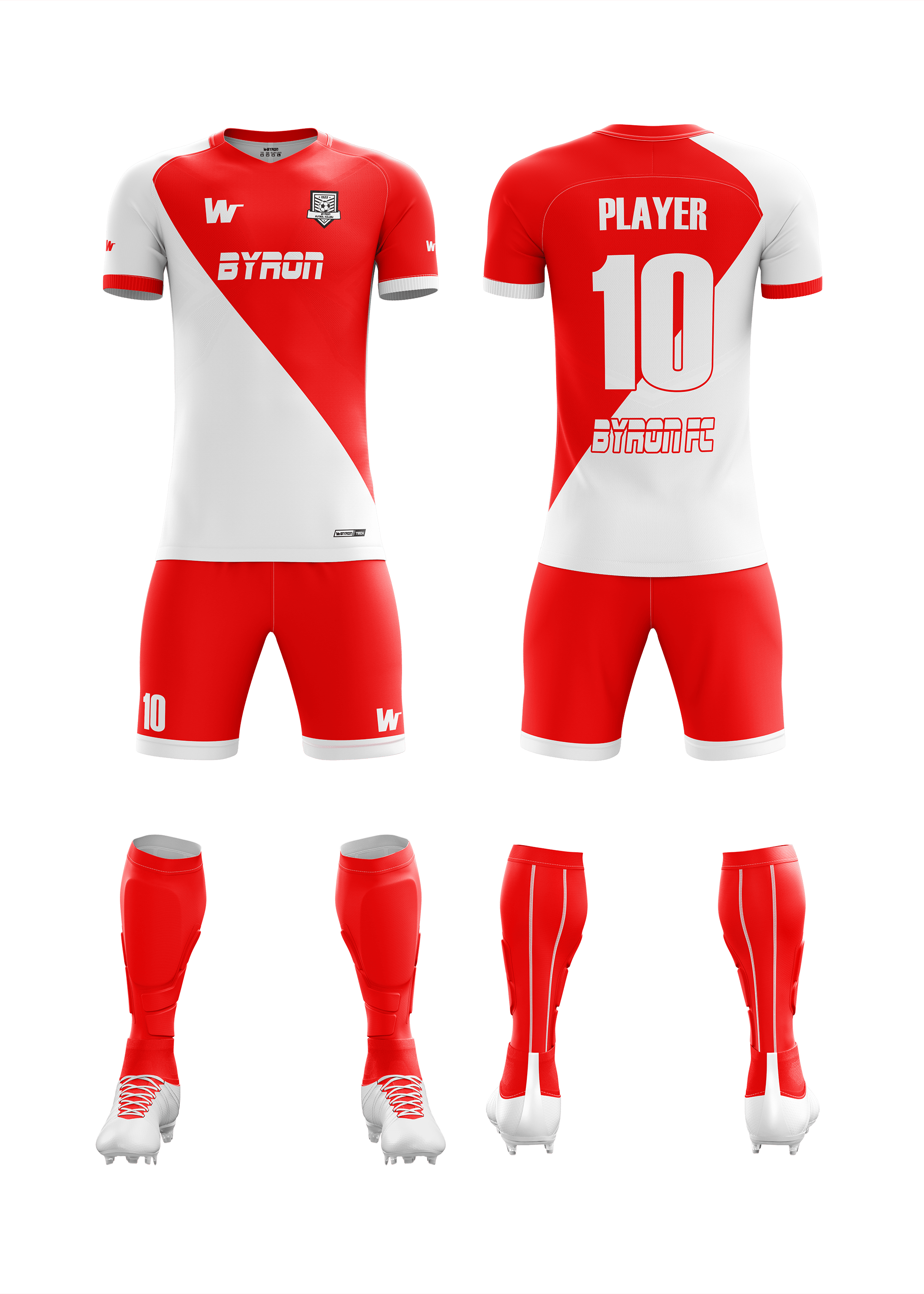 Futbol Forma Takım Model 002 0102-01 Beyaz Kırmızı