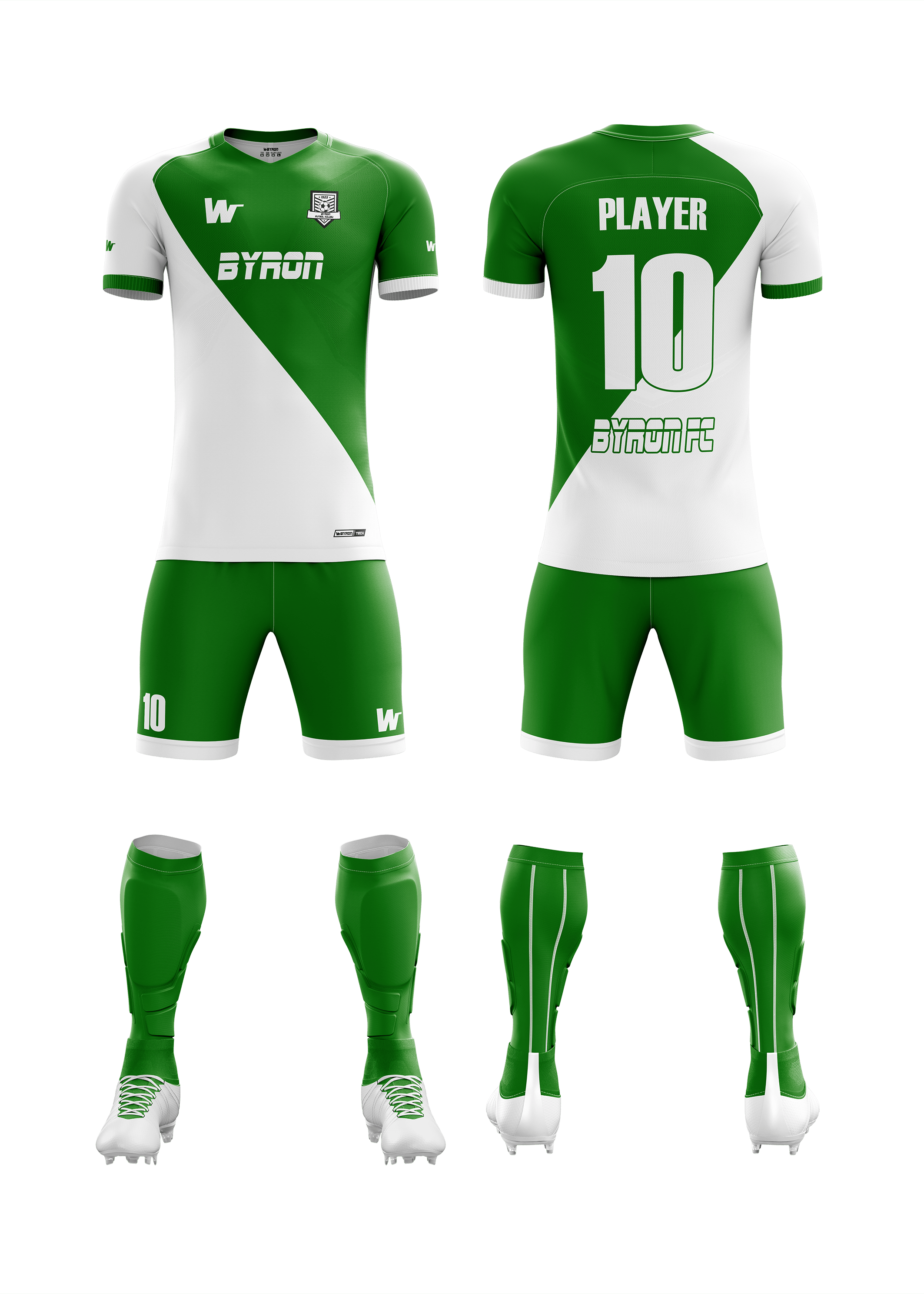 Futbol Forma Takım Model 002 0600-01 Yeşil Beyaz