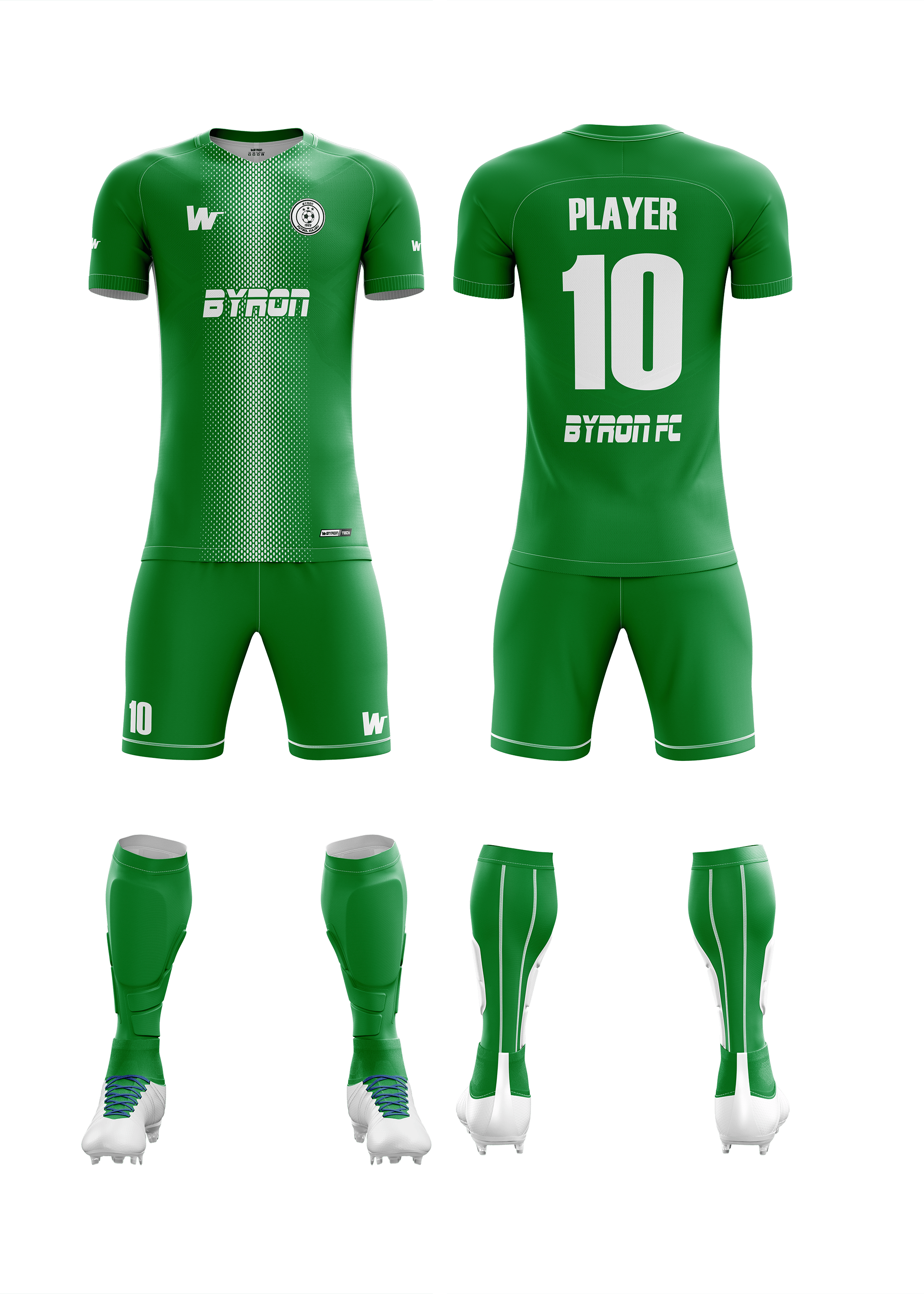 Futbol Forma Takım Model 003 0600-01 Yeşil Beyaz