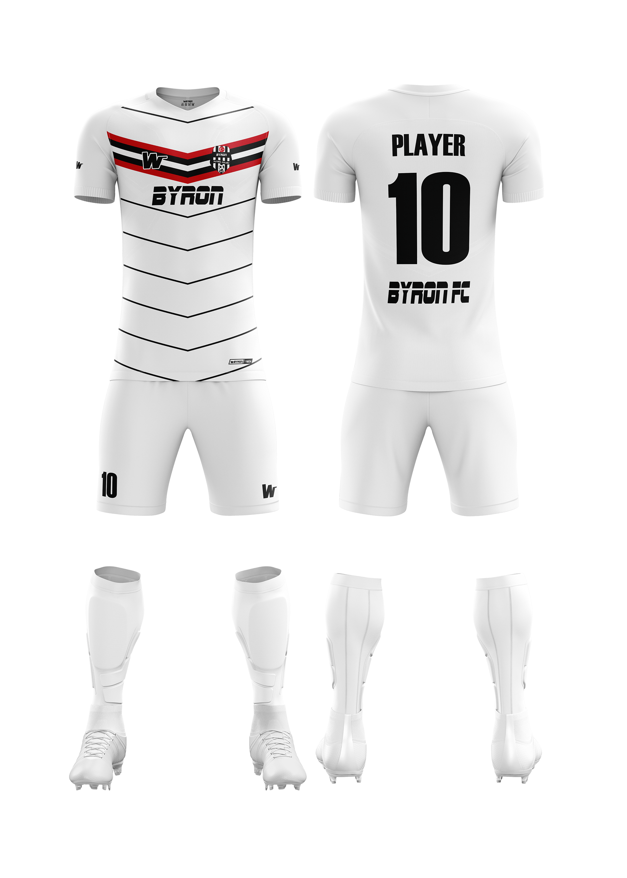 Futbol Forma Takım Model 004 0001-01 Beyaz Siyah