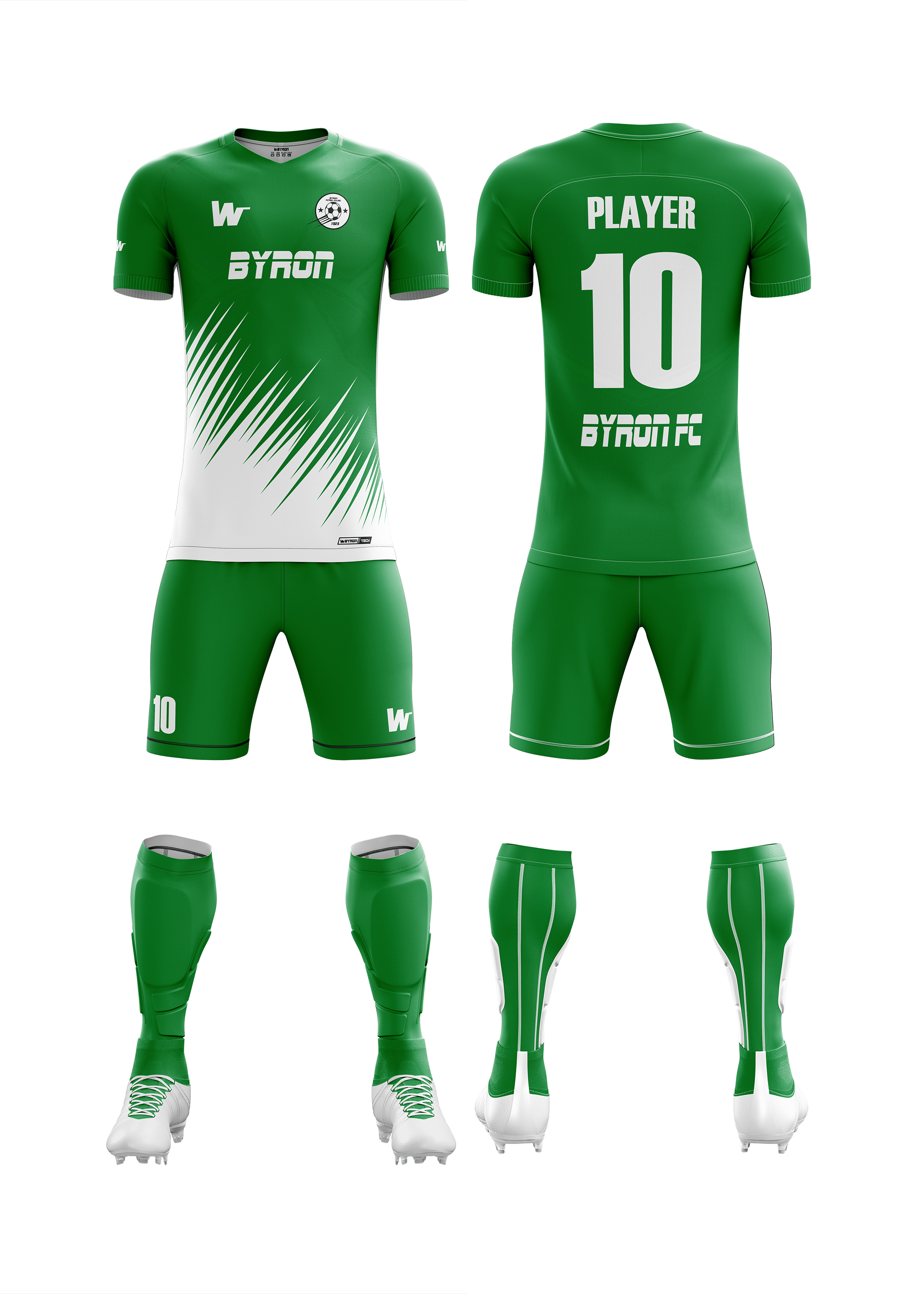 Futbol Forma Takım Model 005 0600-01 Yeşil Beyaz