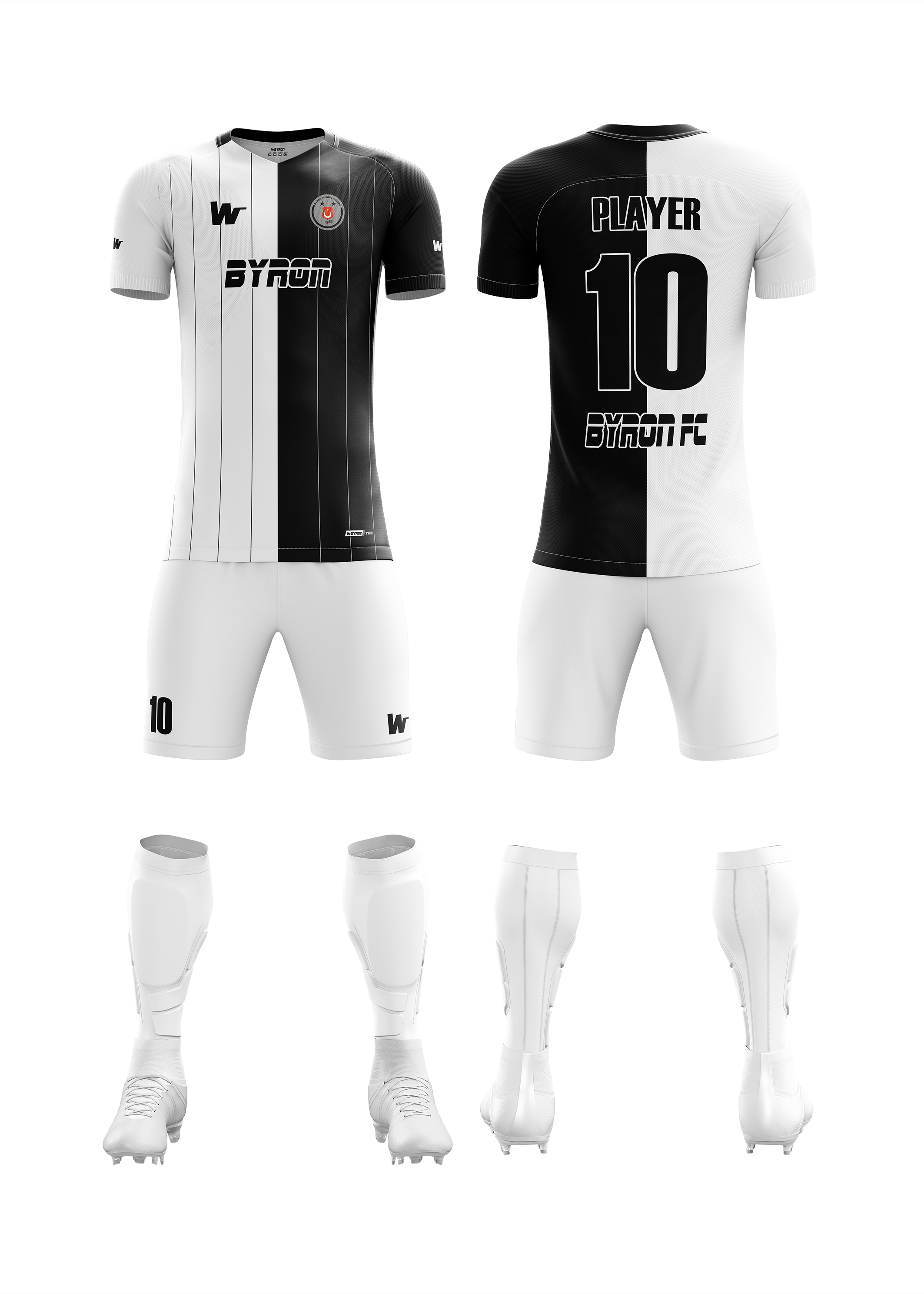 Futbol Forma Takım Model 008 0001-01 Beyaz Siyah
