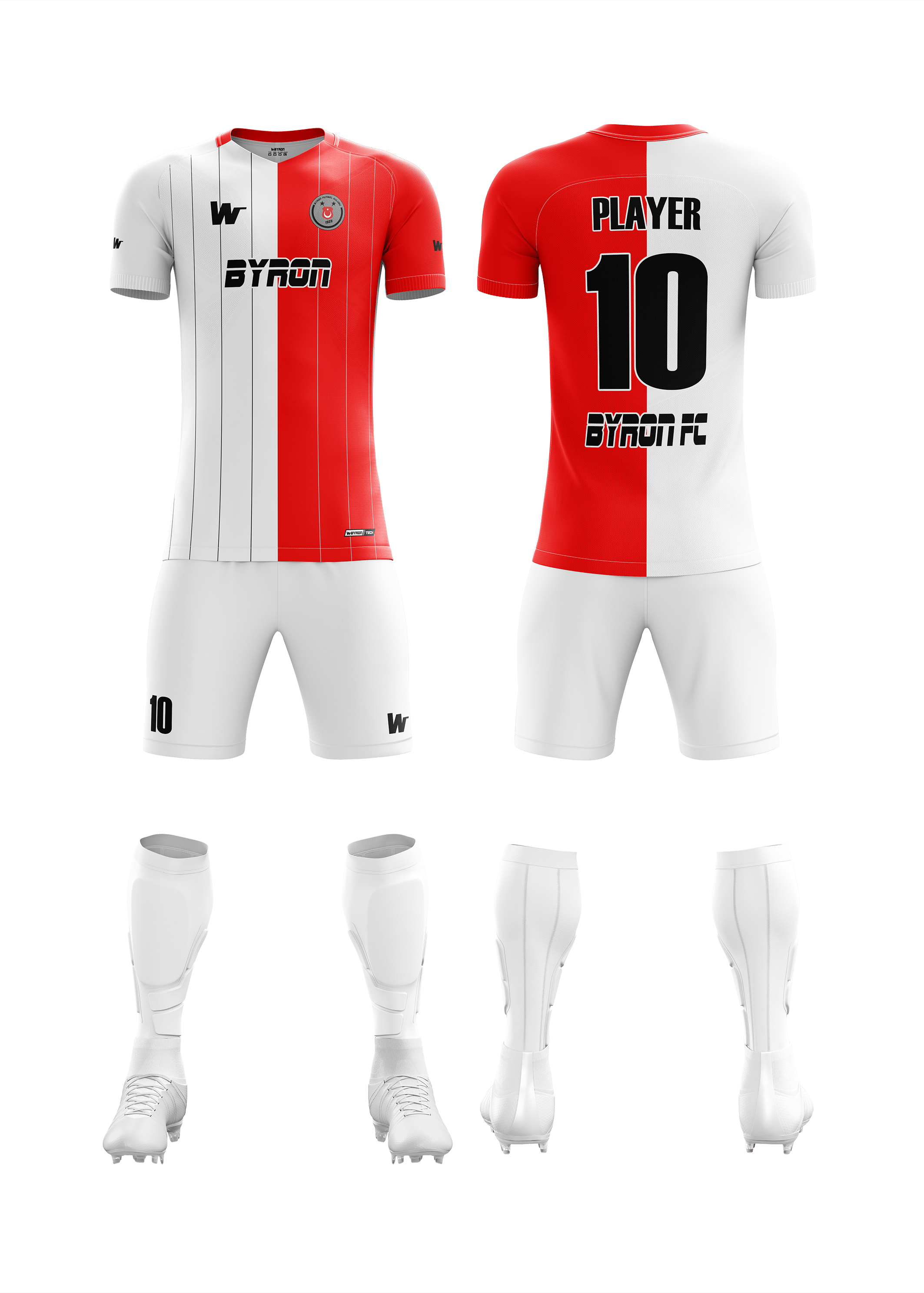 Futbol Forma Takım Model 008 0002-01  Beyaz Kırmızı